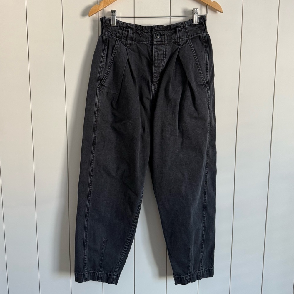 Free People Black Wide Leg Pants